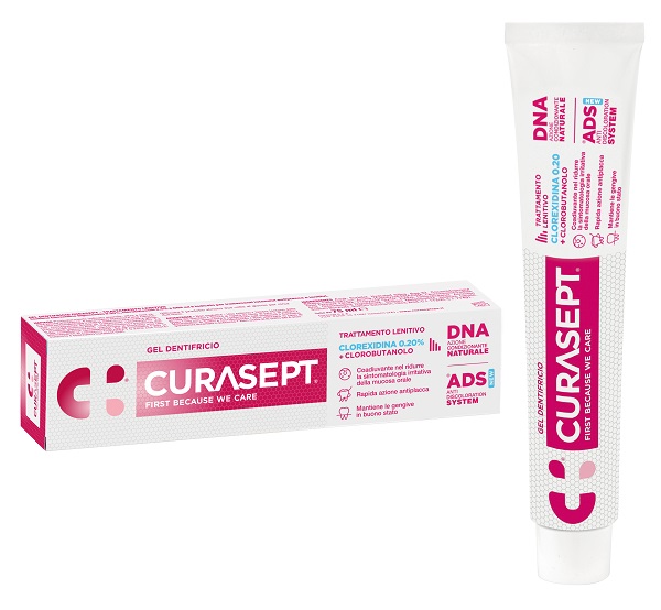 CURASEPT GEL DENTIFRICIO ADS DNA TRATTAMENTO LENITIVO 75 ML - Farmacia Del Monaco