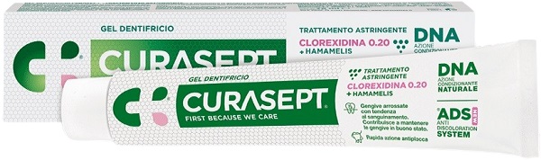 CURASEPT GEL DENTIFRICIO ADS DNA TRATTAMENTO ASTRINGENTE 75 ML - Farmacia Del Monaco