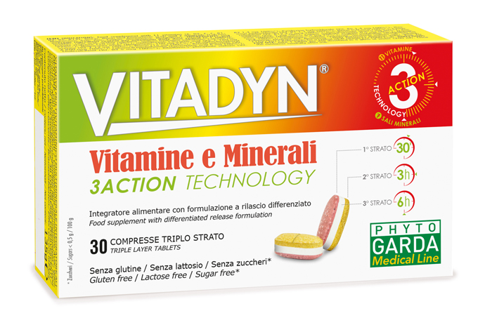 VITADYN VITAMINE/MINERALI 30 COMPRESSE RILASCIO DIFFERENZIATO - Farmacia Del Monaco