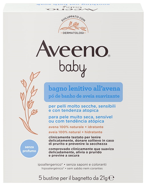 AVEENO BABY COLLOIDAL POLVERE BAGNO 5 X 21 G - Farmacia Del Monaco