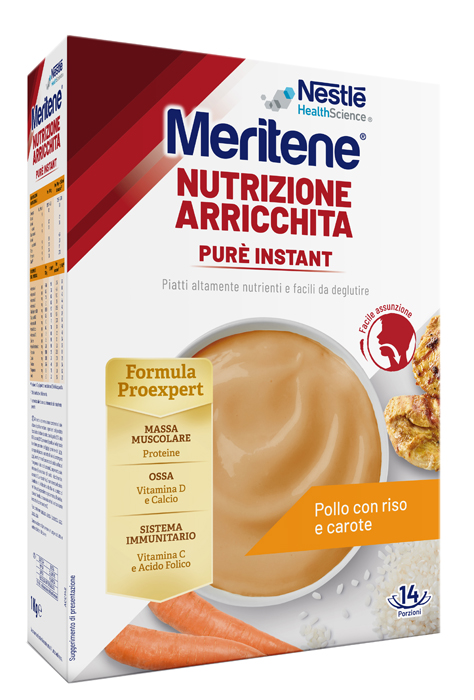MERITENE PURE' INSTANT POLLO CON RISO E CAROTE 1 KG - Farmacia Del Monaco