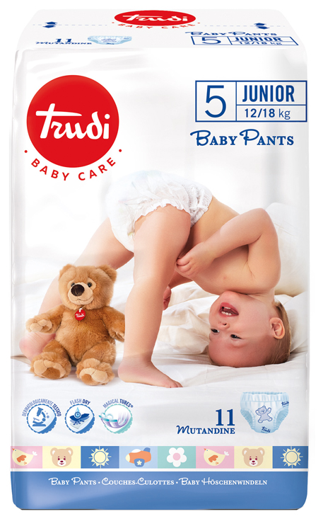 TRUDI BABY CARE PANTS JUNIOR 12/18 KG 11 PEZZI - Farmacia Del Monaco