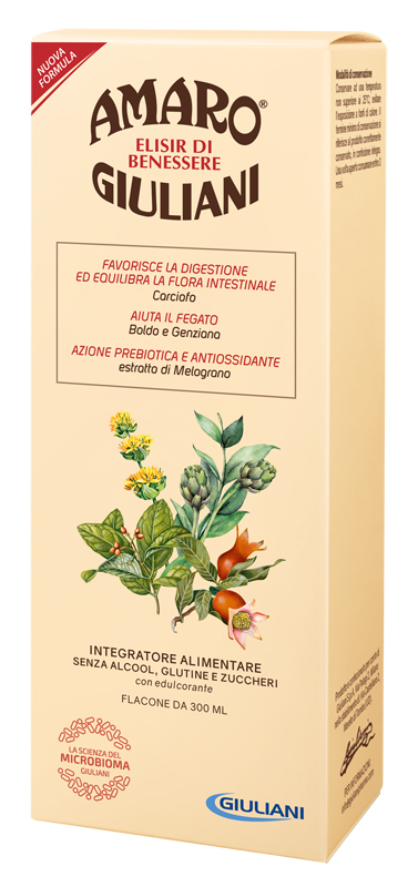 AMARO GIULIANI ELISIR BENESSERE 300 ML NUOVA FORMULA - Farmacia Del Monaco