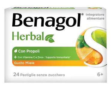 BENAGOL HERBAL MIELE 24 PASTIGLIE - Farmacia Del Monaco