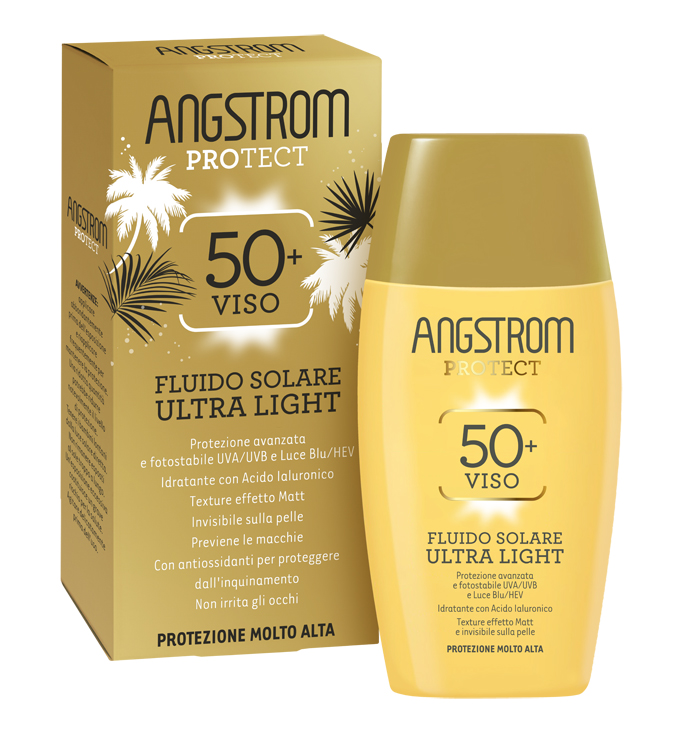 ANGSTROM FLUIDO SOLARE VISO ULTRA LIGHT SPF 50+ 40 ML - Farmacia Del Monaco