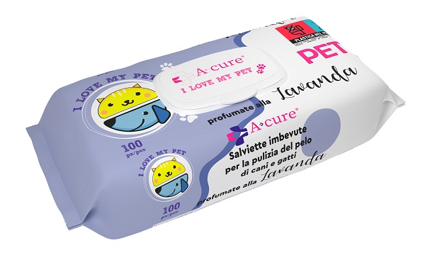 A+CURE I LOVE MY PET SALVIETTE POP-UP LAVANDA 100 PEZZI RICARICA - Farmacia Del Monaco