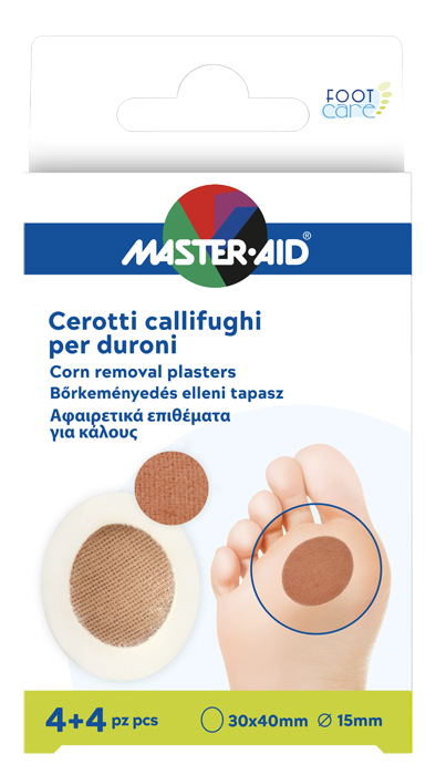 CEROTTO CALLIFUGO MASTER-AID FOOTCARE PER DURONI 4+4 PEZZI B1 - Farmacia Del Monaco