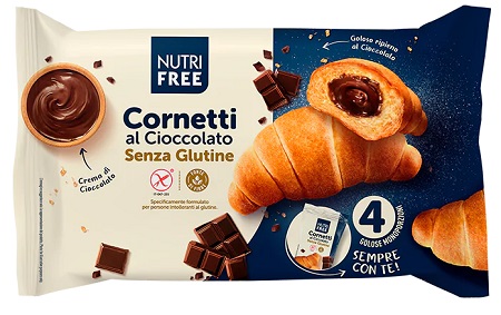NUTRIFREE CORNETTI CIOCCOLATO 4X60 G - Farmacia Del Monaco