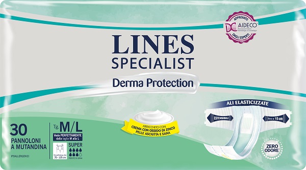 PANNOLONE A MUTANDINA LINES SPECIALIST DERMA SUPER M/L 30 PEZZI - Farmacia Del Monaco