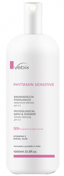 VEBIX PHYTAMIN PELLI SENSIBILI BAGNODOCCIA FISIOLOGICO 1000 ML - Farmacia Del Monaco