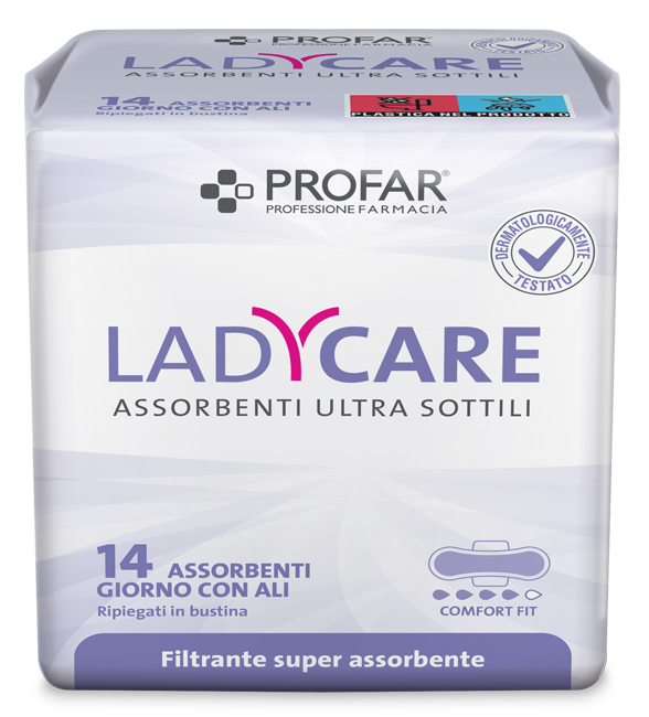 LADYCARE ASSORBENTI GIORNO ALI 14 PEZZI PROFAR - Farmacia Del Monaco
