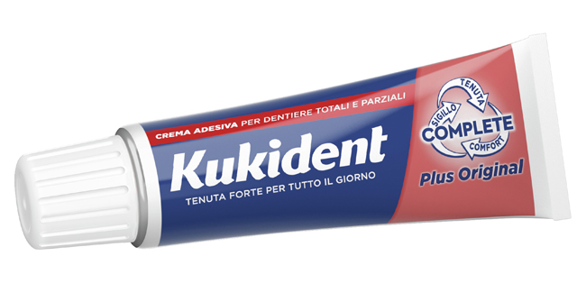 KUKIDENT PLUS ORIGINAL CREMA ADESIVA DENTIERE 40 G - Farmacia Del Monaco