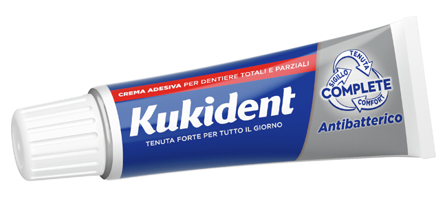 KUKIDENT ANTIBATTERICO CREMA ADESIVA DENTIERE 40 G - Farmacia Del Monaco