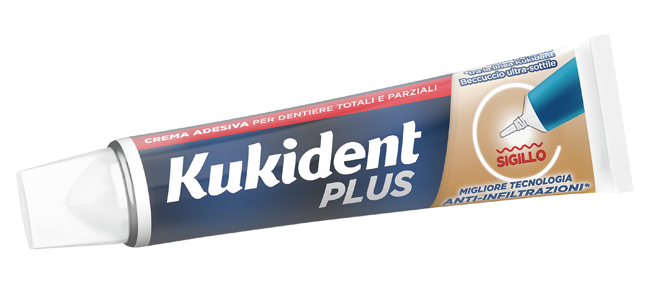 KUKIDENT PLUS BARRIERA ANTI-CIBO NEUTRO CREMA ADESIVA DENTIERE 40 G - Farmacia Del Monaco