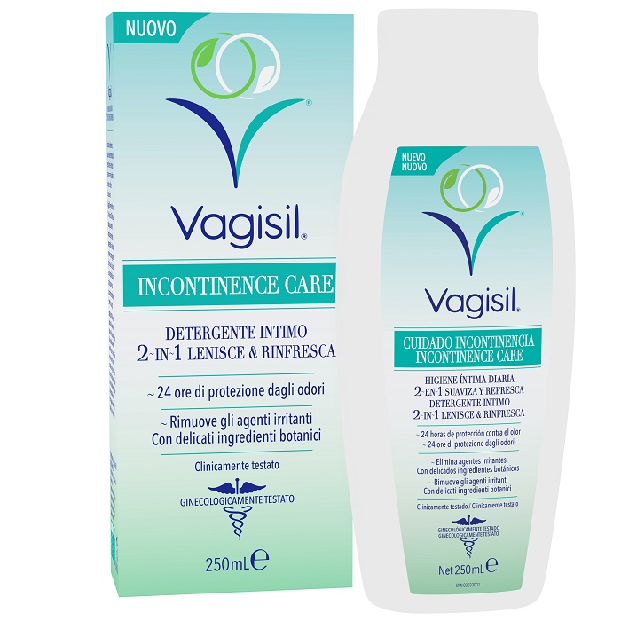 VAGISIL INCONTINENCE CARE DETERGENTE INTIMO 2IN1 LENISCE & RINFRESCA 250 ML - Farmacia Del Monaco