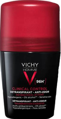 VICHY HOMME DEODORANTE CLINICAL CONTROL 96H ROLL 50 ML - Farmacia Del Monaco