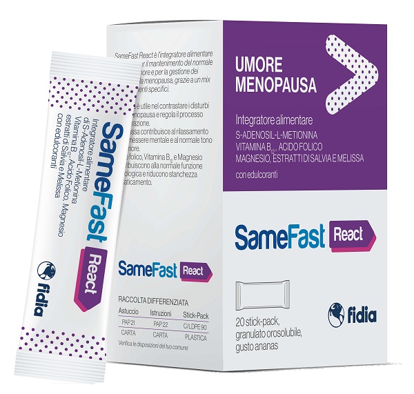 SAMEFAST REACT 20 STICK PACK - Farmacia Del Monaco