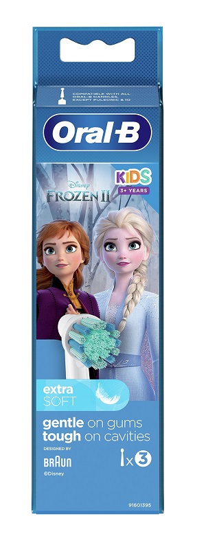 ORALB KIDS 3+ YEARS FROZEN II TESTINE PER SPAZZOLINO ELETTRICO 3 PEZZI - Farmacia Del Monaco
