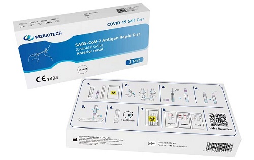 TEST ANTIGENICO RAPIDO COVID-19 AUTODIAGNOSTICO DETERMINAZIONE QUALITATIVA ANTIGENI SARS-COV-2 IN TAMPONI NASALI MEDIANTE IMMUNOCROMATOGRAFIA - Farmacia Del Monaco