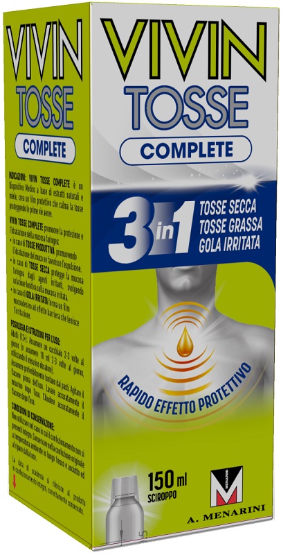 VIVIN TOSSE COMPLETE SCIROPPO PER TOSSE 150 ML - Farmacia Del Monaco