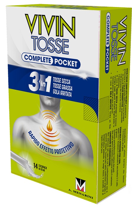 VIVIN TOSSE COMPLETE POCKET 14 STICK PACK DA 10 ML - Farmacia Del Monaco