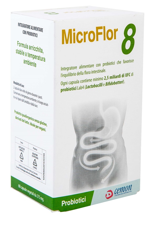 MICROFLOR 8 60 CAPSULE VEGETALI NO FRIGO - Farmacia Del Monaco