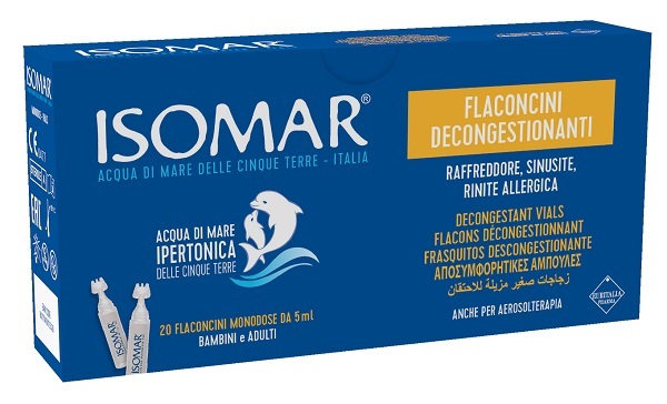 ISOMAR FLACONCINI DECONGESTIONANTI SOLUZIONE IPERTONICA 20 FLACONCINI 5 ML - Farmacia Del Monaco