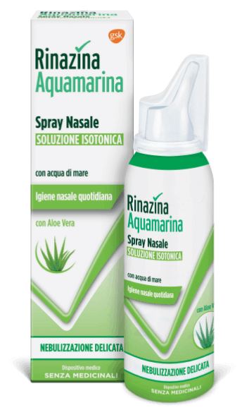 RINAZINA AQUAMARINA FAMILY SPRAY NASALE ISOTONICO DELICATO 100 ML - Farmacia Del Monaco