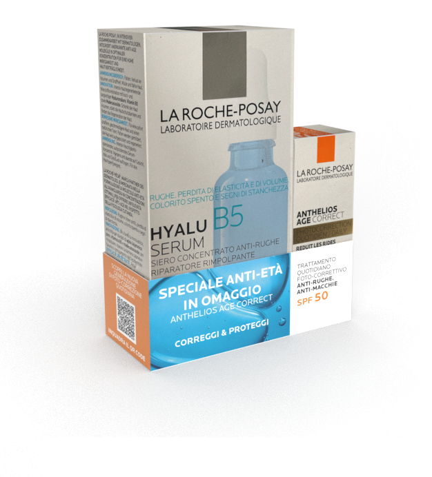 HYALB5 SERUM 30 ML + ANTHELIOS AGE CORRECT SPF50 3 ML OMAGGIO - Farmacia Del Monaco