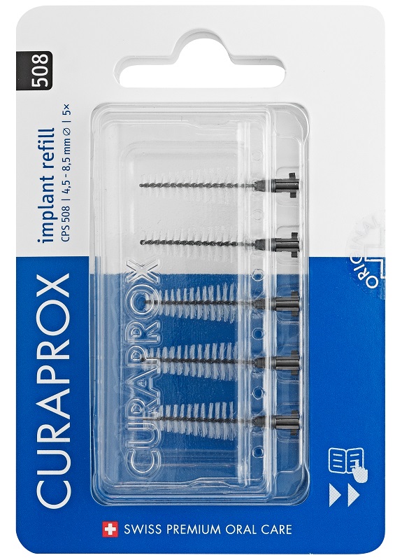 CURAPROX CPS 505 IMPLANT REFILL 5 SCOVOLINI BLACK - Farmacia Del Monaco