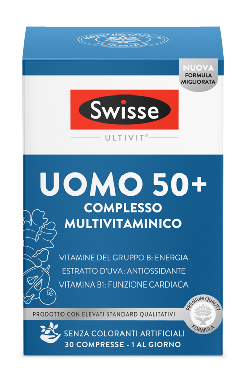 SWISSE MULTIVITAMINICO UOMO 50+ 30 COMPRESSE - Farmacia Del Monaco