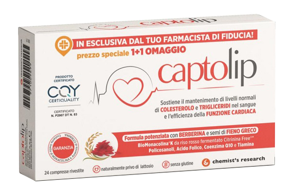 CAPTOLIP NEW FORMULA 24 COMPRESSE RIVESTITE - Farmacia Del Monaco