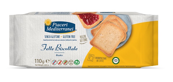 PIACERI MEDITERRANEI FETTE BISCOTTATE 110 G - Farmacia Del Monaco