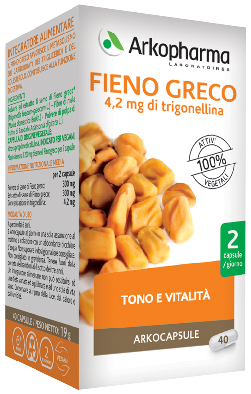 ARKOCAPSULE FIENO GRECO 40 CAPSULE - Farmacia Del Monaco