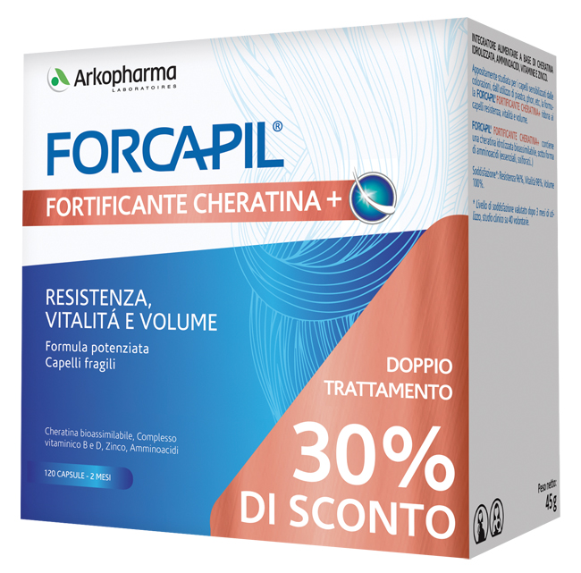 FORCAPIL FORTIFICANTE CHERATINA+ PROMO 120 CAPSULE PREZZO SPECIALE - Farmacia Del Monaco