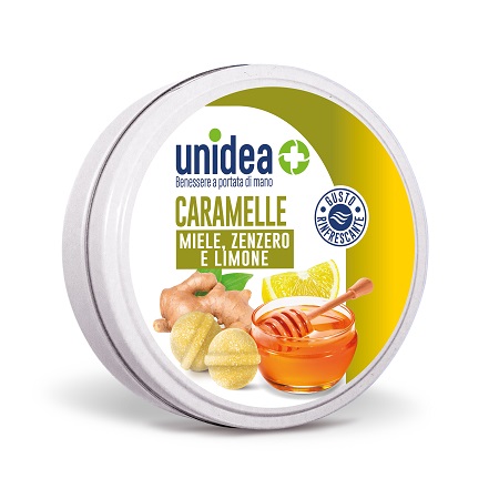 UNIDEA CARAMELLE MIELE ZENZERO E LIMONE 40 G - Farmacia Del Monaco