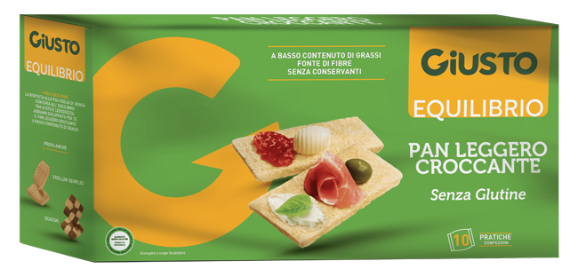 GIUSTO EQUILIBRIO SENZA GLUTINE PAN LEGGERO CROCCANTE 250 G - Farmacia Del Monaco