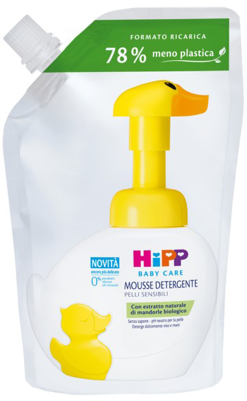 HIPP BABY CARE RICARICA MOUSSE DETERGENTE PAPERELLA FUN 250 ML - Farmacia Del Monaco