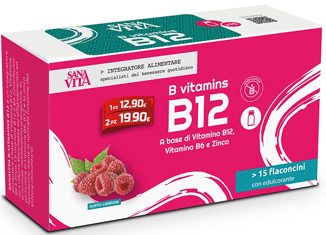 SANAVITA B VITAMINS B12 15 FLACONCINI - Farmacia Del Monaco