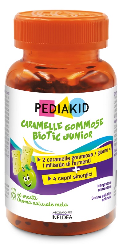 PEDIAKID BIOTIC JUNIOR 60 ORSETTI GOMMOSI - Farmacia Del Monaco