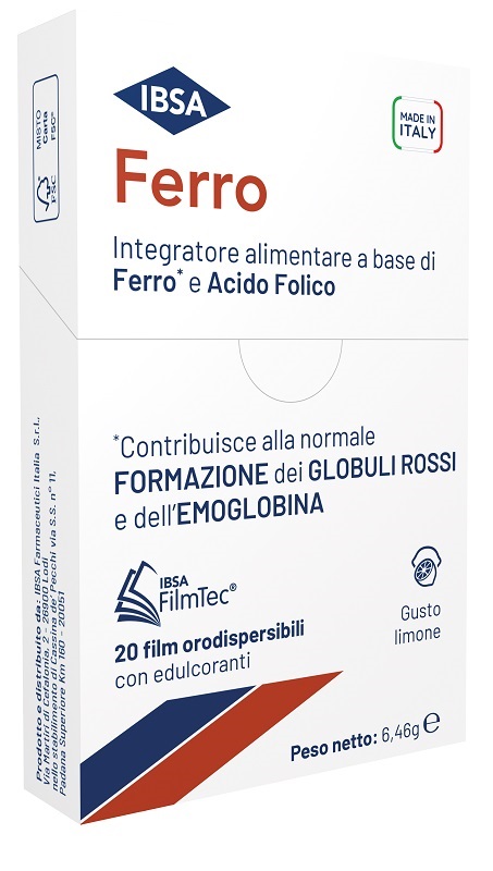 FERRO IBSA 20 FILM ORODISPERSIBILI - Farmacia Del Monaco