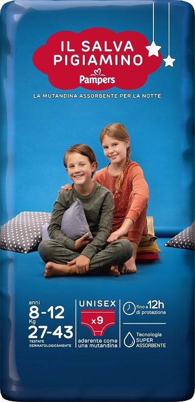 PANNOLINO PAMPERS BABYCARE SALVAPIGIAMINO L/XL 9 PEZZI - Farmacia Del Monaco