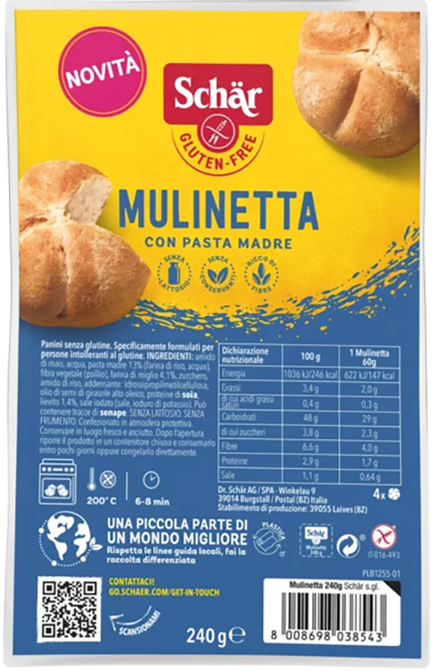 SCHAR MULINETTA 4 PEZZI DA 60 G - Farmacia Del Monaco
