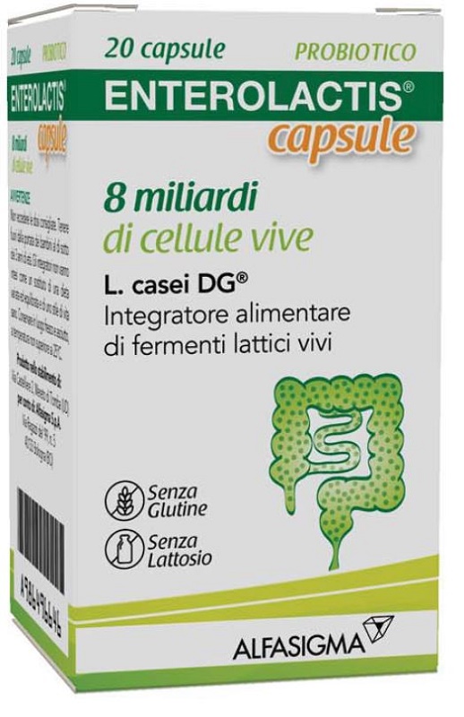 ENTEROLACTIS 20 CAPSULE 8 MILIARDI DI CELLULE VIVE - Farmacia Del Monaco