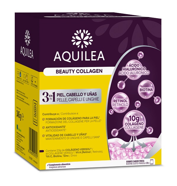AQUILEA BEAUTY COLLAGEN 30 BUSTINE GUSTO FRAGOLA - Farmacia Del Monaco