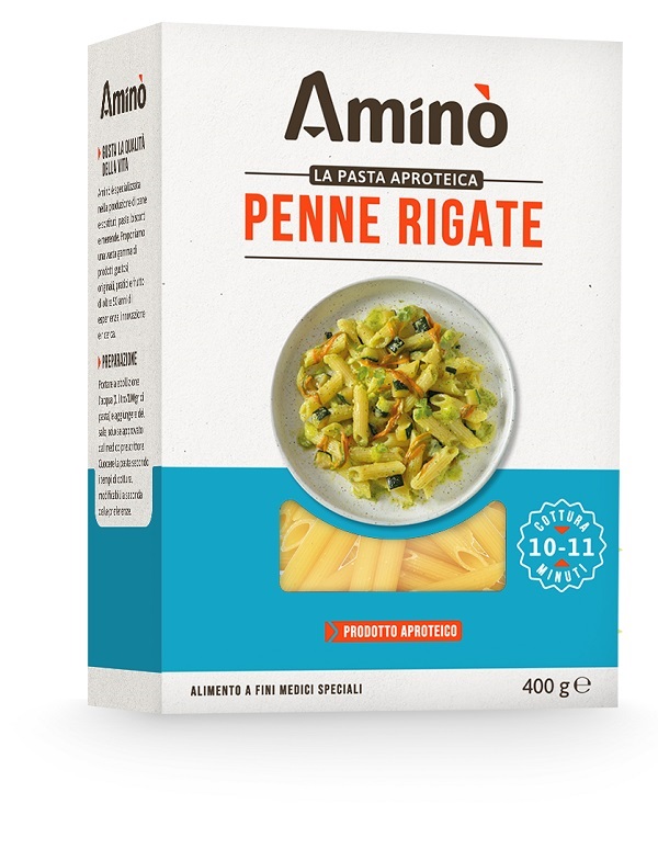 AMINO LA PASTA APROTEICA PENNE RIGATE 400 G - Farmacia Del Monaco