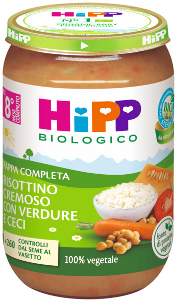 HIPP RISOTTINO CREMOSO VERDURE CECI 220 G - Farmacia Del Monaco