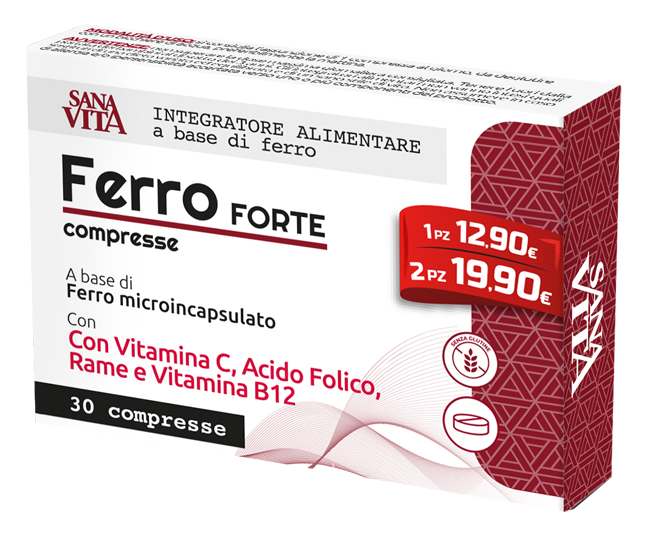 SANAVITA FERRO FORTE 30 COMPRESSE - Farmacia Del Monaco
