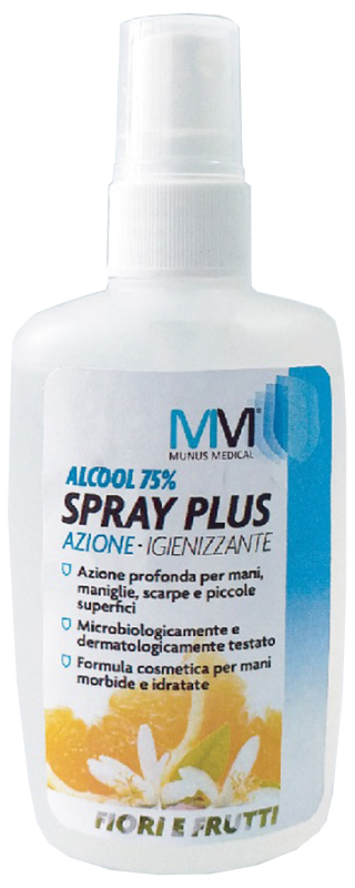 MUNUS MEDICAL IGIENIZZANTE SPRAY MANI E SUPERFICI FIORI&FRUTTA 110 ML - Farmacia Del Monaco