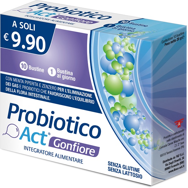 PROBIOTICO ACT GONFIORE 10 BUSTINE - Farmacia Del Monaco